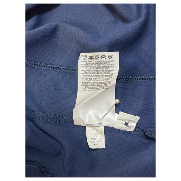 Nike Shirt Mens XXL Blue Dri Fit Polo Short Sleeve Swoosh Logo Golf Athletic - Picture 11 of 12